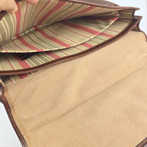 Floto Italian Leather Buckle Strap Briefcase Bag, Messenger Bag- Cognac - Picture 10 of 16